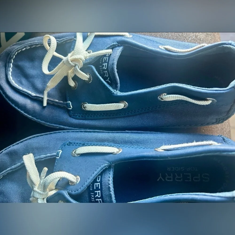 Sperry Loafers Boys Boat Shoes Navy Blue Kids Sperry Shoes Youth Size 5M - Picture 7 of 8